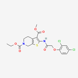 6-ethyl 3-methyl 2-(2-(2,4-dichlorophenoxy)acetamido)-4,5-dihydrothieno[2,3-c]pyridine-3,6(7H)-dicarboxylate