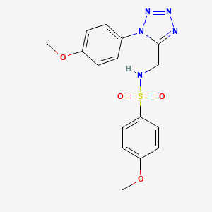 4-methoxy-N-((1-(4-methoxyphenyl)-1H-tetrazol-5-yl)methyl)benzenesulfonamide