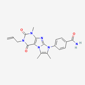 4-(3-allyl-1,6,7-trimethyl-2,4-dioxo-3,4-dihydro-1H-imidazo[2,1-f]purin-8(2H)-yl)benzamide