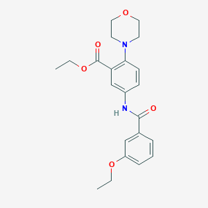 molecular formula C22H26N2O5 B250859 ETHYL 5-(3-ETHOXYBENZAMIDO)-2-(MORPHOLIN-4-YL)BENZOATE 