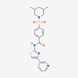 4-((3,5-dimethylpiperidin-1-yl)sulfonyl)-N-(4-(pyridin-3-yl)thiazol-2-yl)benzamide