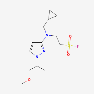 2-[Cyclopropylmethyl-[1-(1-methoxypropan-2-yl)pyrazol-3-yl]amino]ethanesulfonyl fluoride
