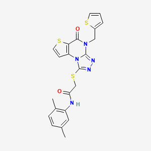 N-(2,5-dimethylphenyl)-2-((5-oxo-4-(thiophen-2-ylmethyl)-4,5-dihydrothieno[2,3-e][1,2,4]triazolo[4,3-a]pyrimidin-1-yl)thio)acetamide