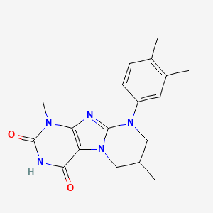 9-(3,4-dimethylphenyl)-1,7-dimethyl-7,8-dihydro-6H-purino[7,8-a]pyrimidine-2,4-dione