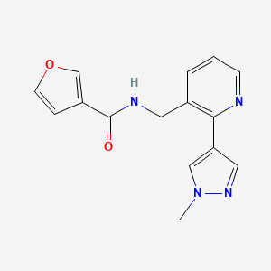 N-((2-(1-methyl-1H-pyrazol-4-yl)pyridin-3-yl)methyl)furan-3-carboxamide