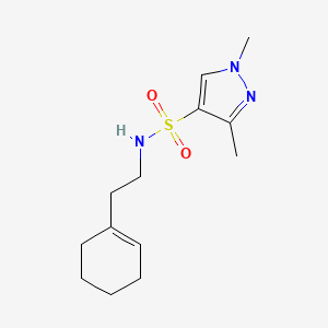N-(2-(cyclohex-1-en-1-yl)ethyl)-1,3-dimethyl-1H-pyrazole-4-sulfonamide