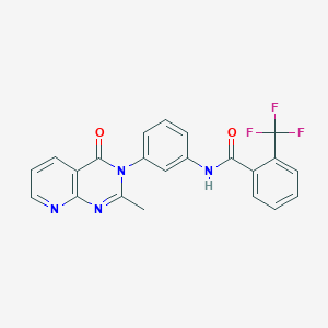 N-(3-(2-methyl-4-oxopyrido[2,3-d]pyrimidin-3(4H)-yl)phenyl)-2-(trifluoromethyl)benzamide