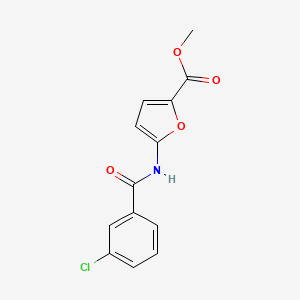 molecular formula C13H10ClNO4 B2508641 Methyl 5-[(3-chlorobenzoyl)amino]-2-furoate CAS No. 860649-77-0