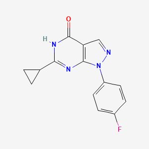 6-cyclopropyl-1-(4-fluorophenyl)-1H,4H,5H-pyrazolo[3,4-d]pyrimidin-4-one