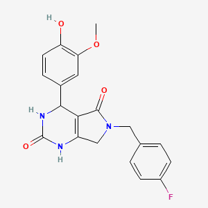 6-(4-fluorobenzyl)-4-(4-hydroxy-3-methoxyphenyl)-3,4,6,7-tetrahydro-1H-pyrrolo[3,4-d]pyrimidine-2,5-dione