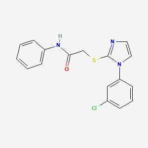 2-((1-(3-chlorophenyl)-1H-imidazol-2-yl)thio)-N-phenylacetamide