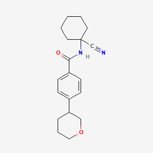 N-(1-Cyanocyclohexyl)-4-(oxan-3-yl)benzamide