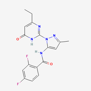 N-(1-(4-ethyl-6-oxo-1,6-dihydropyrimidin-2-yl)-3-methyl-1H-pyrazol-5-yl)-2,4-difluorobenzamide