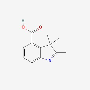 molecular formula C12H13NO2 B2508657 2,3,3-三甲基-4-羧基-3H-吲哚 CAS No. 1361397-78-5