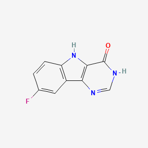 molecular formula C10H6FN3O B2508662 8-fluoro-3,5-dihydro-4H-pyrimido[5,4-b]indol-4-one CAS No. 331443-90-4