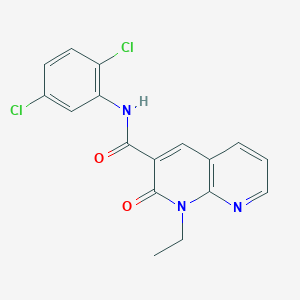molecular formula C17H13Cl2N3O2 B2508665 N-(2,5-二氯苯基)-1-乙基-2-氧代-1,2-二氢-1,8-萘啶-3-甲酰胺 CAS No. 941931-63-1