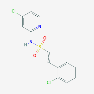 molecular formula C13H10Cl2N2O2S B2508666 2-(2-chlorophenyl)-N-(4-chloropyridin-2-yl)ethene-1-sulfonamide CAS No. 1384818-27-2