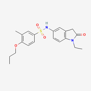 N-(1-ethyl-2-oxoindolin-5-yl)-3-methyl-4-propoxybenzenesulfonamide