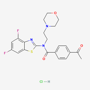 4-acetyl-N-(4,6-difluorobenzo[d]thiazol-2-yl)-N-(2-morpholinoethyl)benzamide hydrochloride