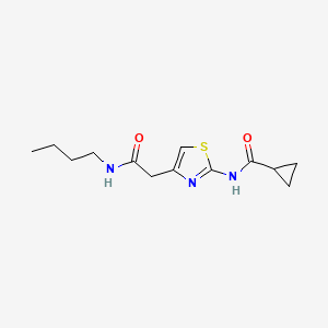 molecular formula C13H19N3O2S B2508691 N-(4-(2-(butylamino)-2-oxoethyl)thiazol-2-yl)cyclopropanecarboxamide CAS No. 923113-64-8