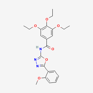 3,4,5-triethoxy-N-[5-(2-methoxyphenyl)-1,3,4-oxadiazol-2-yl]benzamide