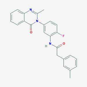 molecular formula C24H20FN3O2 B2508696 N-(2-fluoro-5-(2-methyl-4-oxoquinazolin-3(4H)-yl)phenyl)-2-(m-tolyl)acetamide CAS No. 899969-65-4