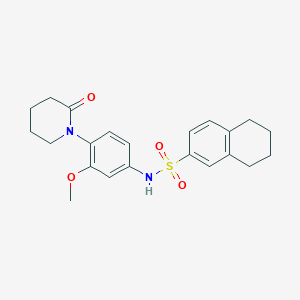 N-[3-methoxy-4-(2-oxopiperidin-1-yl)phenyl]-5,6,7,8-tetrahydronaphthalene-2-sulfonamide