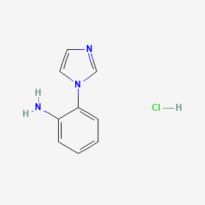 molecular formula C9H10ClN3 B2508710 2-(1H-Imidazol-1-yl)aniline hydrochloride CAS No. 1262773-91-0