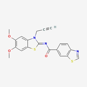 (Z)-N-(5,6-dimethoxy-3-(prop-2-yn-1-yl)benzo[d]thiazol-2(3H)-ylidene)benzo[d]thiazole-6-carboxamide