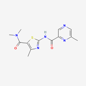 N-[5-(dimethylcarbamoyl)-4-methyl-1,3-thiazol-2-yl]-6-methylpyrazine-2-carboxamide