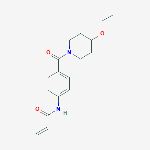 molecular formula C17H22N2O3 B2508726 N-[4-(4-Ethoxypiperidine-1-carbonyl)phenyl]prop-2-enamide CAS No. 2361867-25-4