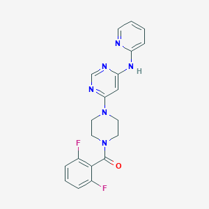 molecular formula C20H18F2N6O B2508734 (2,6-二氟苯基)(4-(6-(吡啶-2-基氨基)嘧啶-4-基)哌嗪-1-基)甲酮 CAS No. 1421499-91-3
