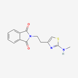 molecular formula C14H13N3O2S B2508739 2-{2-[2-(methylamino)-1,3-thiazol-4-yl]ethyl}-1H-isoindole-1,3(2H)-dione CAS No. 861211-18-9