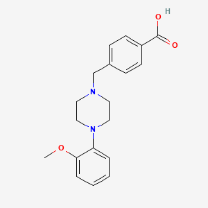 molecular formula C19H22N2O3 B2508741 4-{[4-(2-Methoxyphenyl)piperazin-1-yl]methyl}benzoic acid CAS No. 358387-25-4