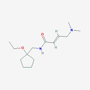 (E)-4-(Dimethylamino)-N-[(1-ethoxycyclopentyl)methyl]but-2-enamide