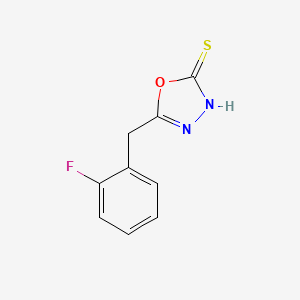 molecular formula C9H7FN2OS B2508748 5-[(2-Fluorophenyl)methyl]-1,3,4-oxadiazole-2-thiol CAS No. 1092307-62-4