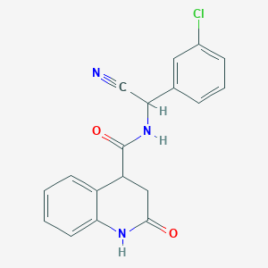 N-[(3-chlorophenyl)(cyano)methyl]-2-oxo-1,2,3,4-tetrahydroquinoline-4-carboxamide