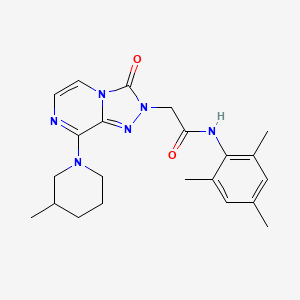 molecular formula C22H28N6O2 B2508791 N-间甲苯基-2-[8-(3-甲基哌啶-1-基)-3-氧代[1,2,4]三唑并[4,3-a]吡嗪-2(3H)-基]乙酰胺 CAS No. 1251590-59-6