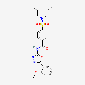 4-(dipropylsulfamoyl)-N-[5-(2-methoxyphenyl)-1,3,4-oxadiazol-2-yl]benzamide