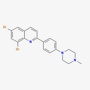 6,8-Dibromo-2-[4-(4-methylpiperazin-1-yl)phenyl]quinoline