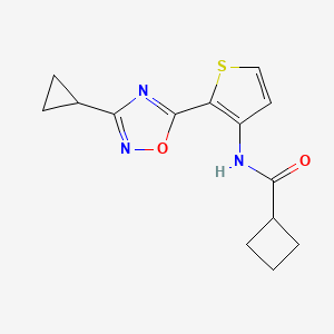 N-(2-(3-cyclopropyl-1,2,4-oxadiazol-5-yl)thiophen-3-yl)cyclobutanecarboxamide