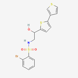 N-(2-([2,3'-bithiophen]-5-yl)-2-hydroxyethyl)-2-bromobenzenesulfonamide