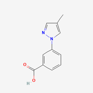 molecular formula C11H10N2O2 B2508802 3-(4-甲基-1H-吡唑-1-基)苯甲酸 CAS No. 1251072-11-3
