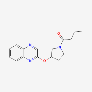 1-[3-(Quinoxalin-2-yloxy)pyrrolidin-1-yl]butan-1-one
