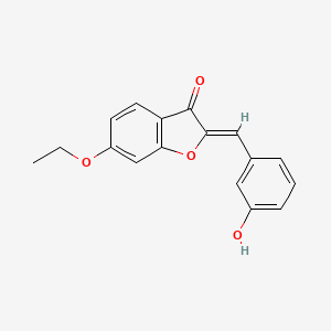 molecular formula C17H14O4 B2508809 (2Z)-6-ethoxy-2-(3-hydroxybenzylidene)-1-benzofuran-3(2H)-one CAS No. 859662-42-3