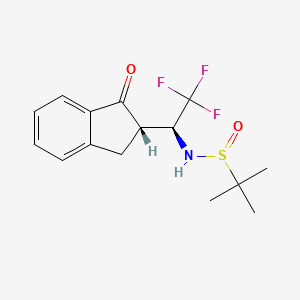 (S)-2-Methyl-N-[(1S)-2,2,2-trifluoro-1-[(2S)-1-oxo 2,3-dihydro-1H-inden-2-yl]ethyl]propane-2-sulfinamide