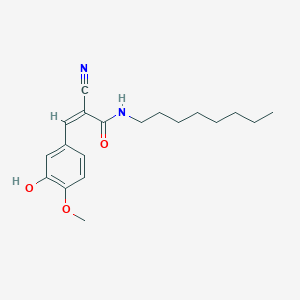 (Z)-2-Cyano-3-(3-hydroxy-4-methoxyphenyl)-N-octylprop-2-enamide