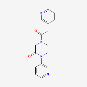 1-(Pyridin-3-yl)-4-[2-(pyridin-3-yl)acetyl]piperazin-2-one