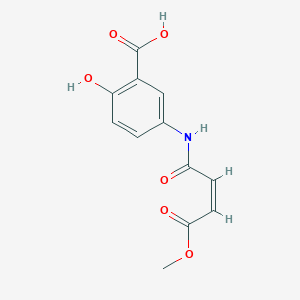 (Z)-2-hydroxy-5-(4-methoxy-4-oxobut-2-enamido)benzoic acid