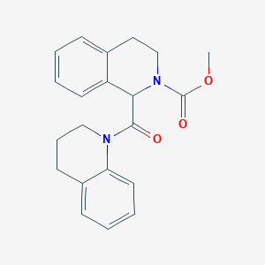 molecular formula C21H22N2O3 B2508855 methyl 1-(1,2,3,4-tetrahydroquinoline-1-carbonyl)-3,4-dihydroisoquinoline-2(1H)-carboxylate CAS No. 1396555-61-5